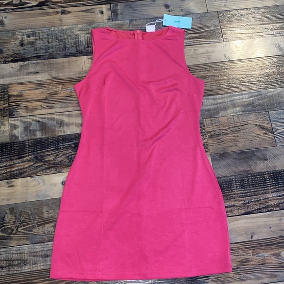 NWT Wiholl hot pink mini dress size Medium - Picture 4 of 5